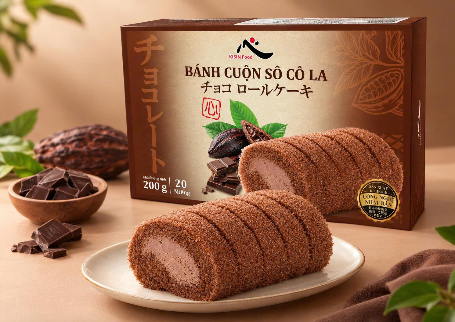 Bánh Cuộn Sô Cô La