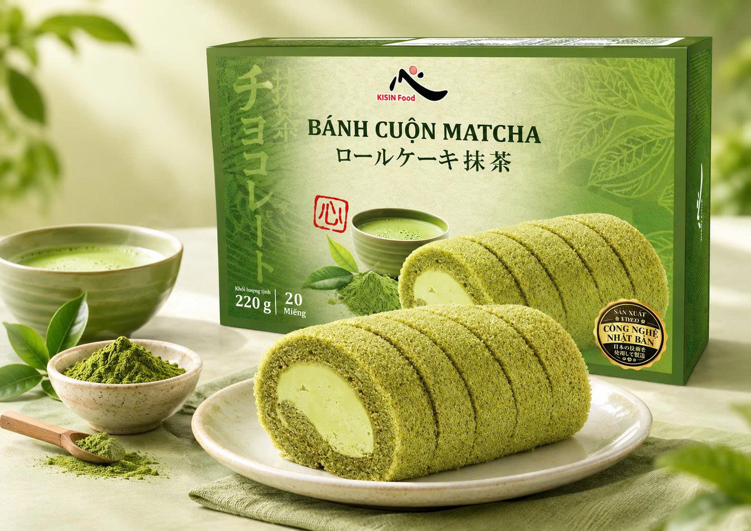 Bánh Cuộn Matcha